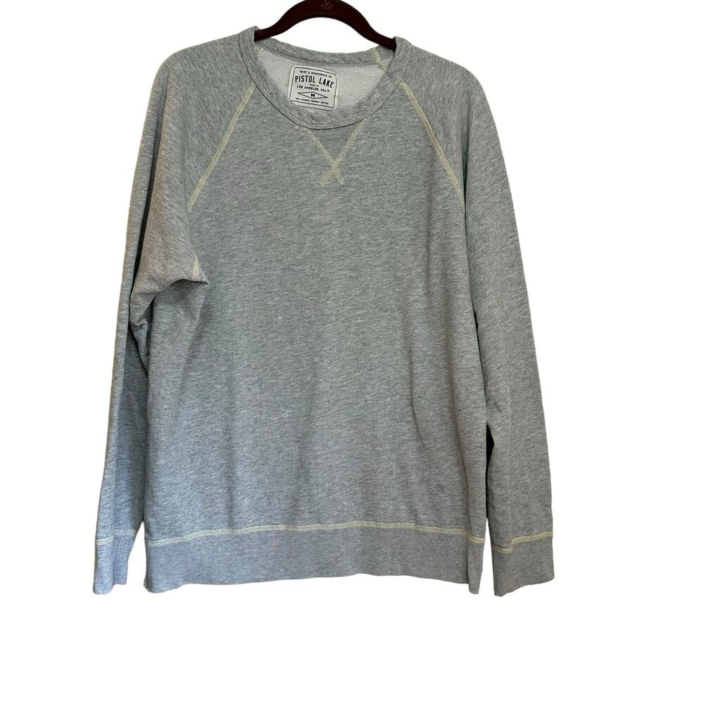 Pistol Lake Men's Gray Sweatshirt small Flaw sz M